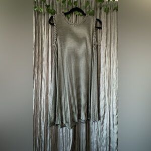 Loose black and white stripped sun dress